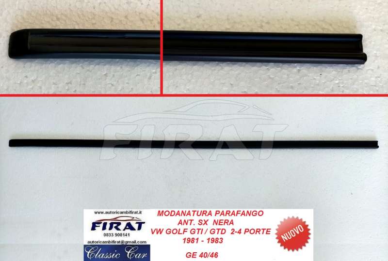 MODANATURA PARAFANGO VW GOLF 2/4P 81 - 83 ANT.SX NERA (40/46)